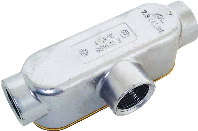 Halex 58807 Conduit Body, 3/4 in Hub, 5-13/32 in OAL, Threaded, Aluminum