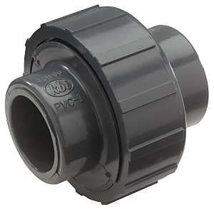 NDS U-2000-S Pipe Union, 2 in, Slip-Joint, Gray, SCH 80 Schedule, 150 psi Pressure