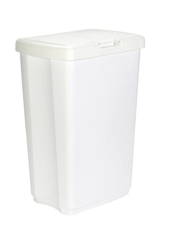 Rubbermaid 13.25 gal White Plastic Spring Top Wastebasket, Pack of 6