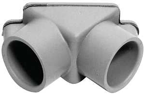 Carlon E990DER-CAR Access Pull Elbow, 1/2 to 3/4 in Hub, PVC, Gray