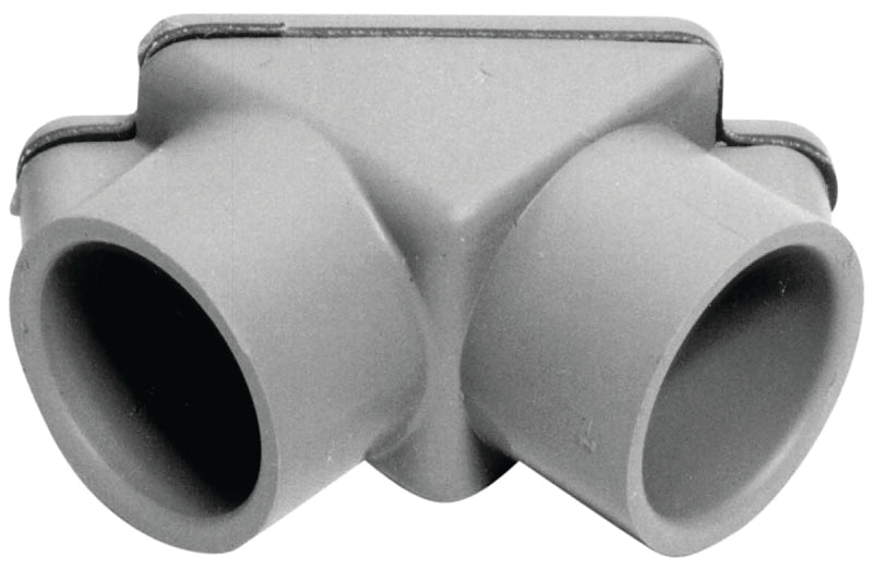 Carlon E990DER-CAR Access Pull Elbow, 1/2 to 3/4 in Hub, 2.19 in OAL, PVC, Gray