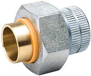 ProLine Series 168-004NL Pipe Union, 3/4 in, FIP x Sweat, Steel, 250 psi Pressure