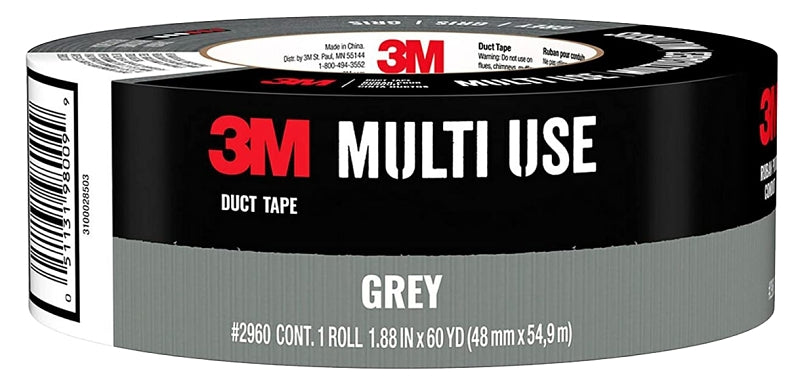 Scotch 2960-A Duct Tape, Silver, 60 yd L