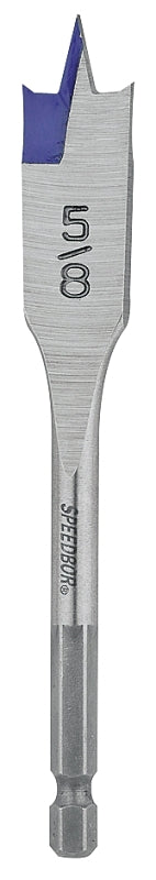 Irwin SPEEDBOR 87910 Spade Drill Bit, 5/8 in Dia, 4 in OAL, Short Length, Flat Flute, 1/4 in Dia Shank, Hex Shank