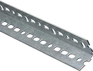National Hardware 4020BC Series N180-083 Slotted Angle Stock, 1-1/2 in L Leg, 48 in L, 14 ga Thick, Steel, Galvanized