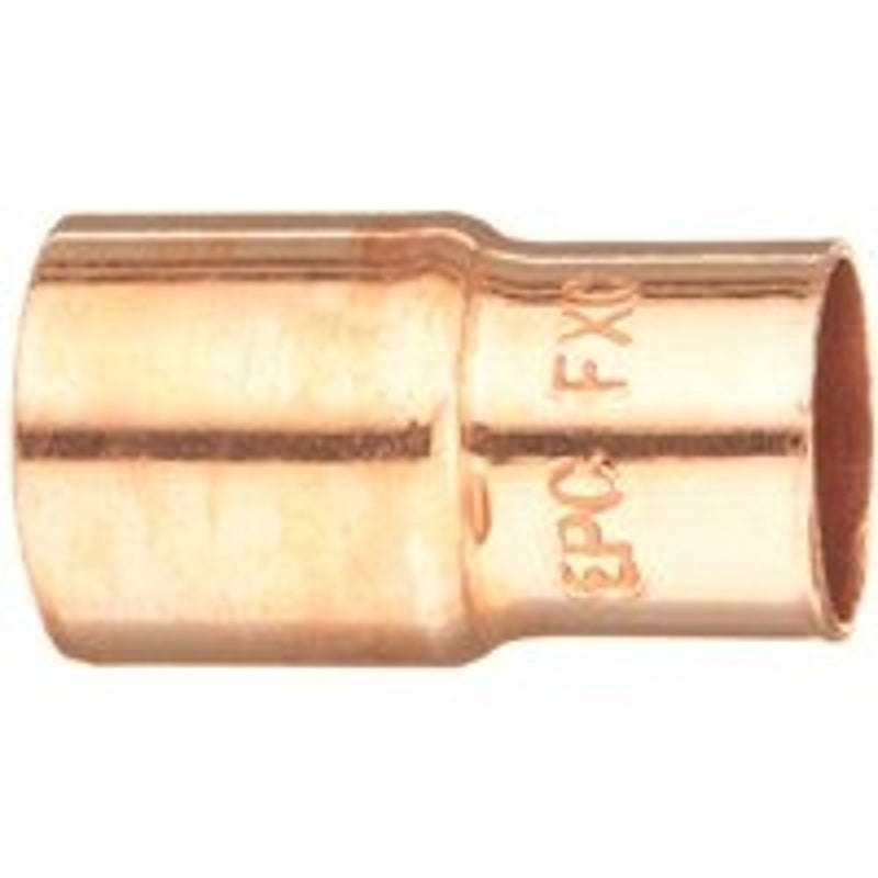 Nibco 600-2 Series W00880C Reducing Pipe Coupling, 1/2 x 1/4 in, FTG x Sweat, Copper, 722 psi Pressure