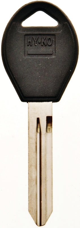 Hy-Ko 12005DA34 Automotive Key Blank, Brass/Plastic, Nickel, Black, For: Nissan Vehicle Locks, Pack of 5