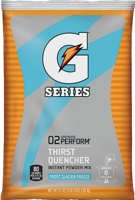 Gatorade 33676 Thirst Quencher Instant Powder Sports Drink Mix, Powder, Glacier Freeze, 51 oz Pack, Pack of 14