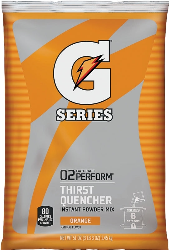 Gatorade 03968 Thirst Quencher Instant Powder Sports Drink Mix, Powder, Orange, 51 oz Pack, Pack of 14