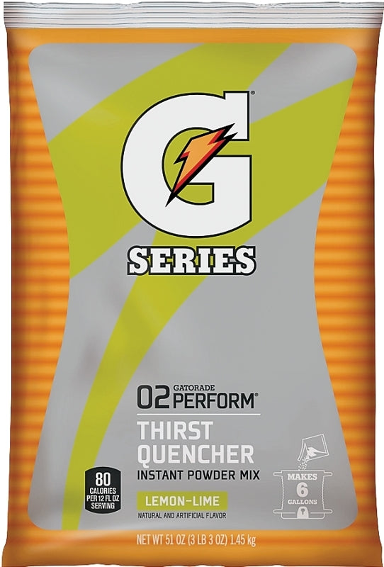 Gatorade 03967 Thirst Quencher Instant Powder Sports Drink Mix, Powder, Lemon Lime, 51 oz Pack, Pack of 14
