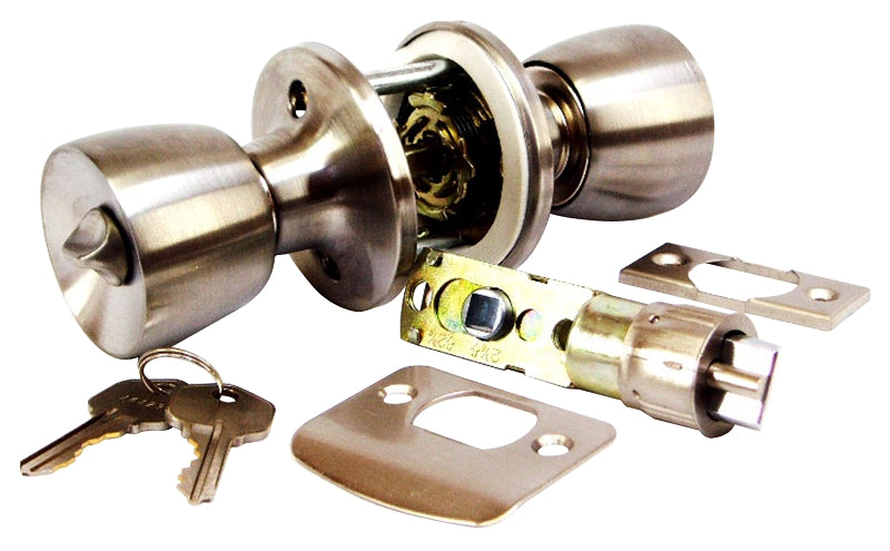 US Hardware D-090B Series Entrance Lockset, Brushed Stainless Steel, Stainless Steel