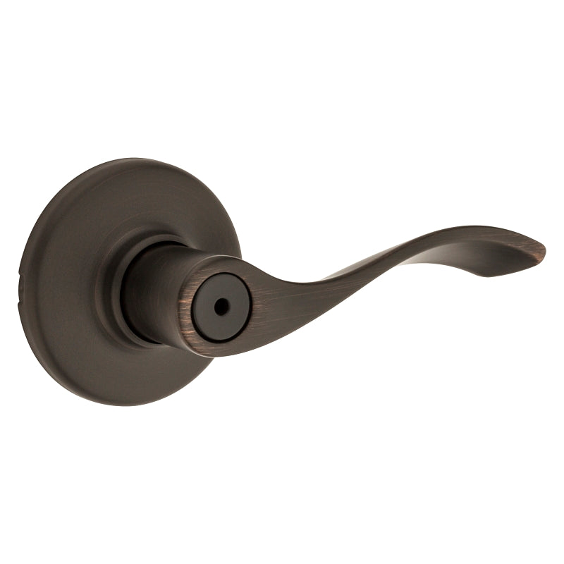 Kwikset 300BL 11P CP Privacy Lever, Thumbturn Lock, Venetian Bronze, Zinc, Residential, Reversible Hand, 3 Grade