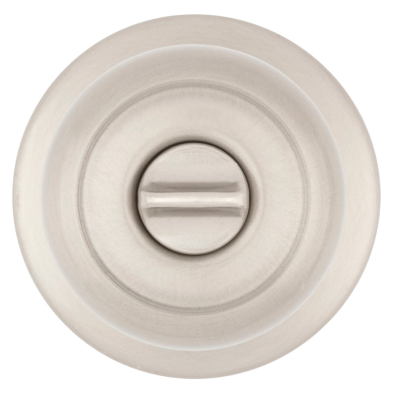 Kwikset 300CV-15 CP Privacy Lockset, Knob Handle, Satin Nickel, 2-3/16 in Dia Knob