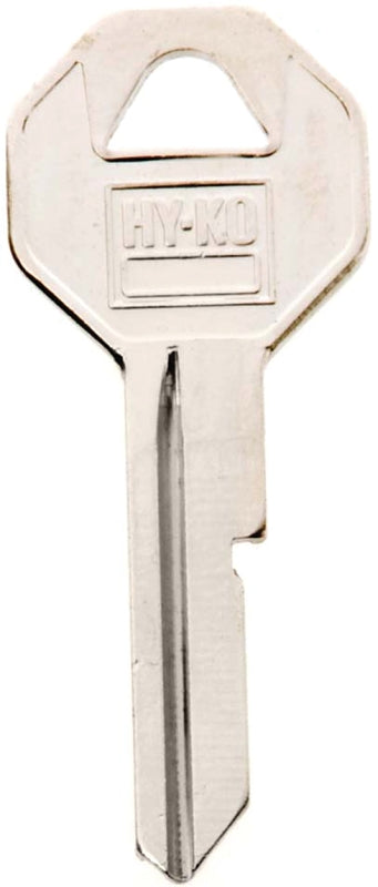 Hy-Ko 11010B10 Key Blank, Brass, Nickel, B10 Key Number, Pack of 10