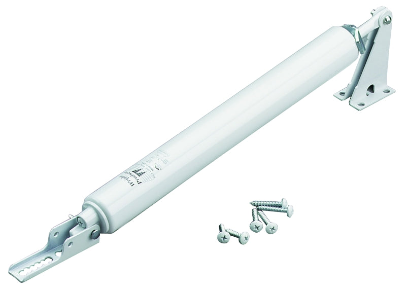 Wright Products V1020WH Pneumatic Door Closer, White, 90 deg Opening, For: Out-Swinging Wood/Metal Doors