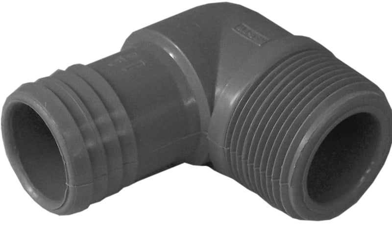 Boshart UPPME-12 Combination Elbow, 1-1/4 in, MPT, 1-1/4 in, Insert, Polypropylene