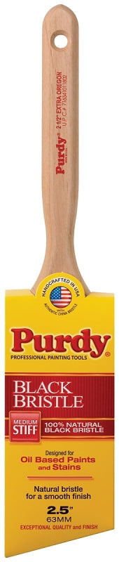 Purdy 144116025 Paint Brush, 2-1/2 in W, Angular Brush, 2-7/8 in L Bristle, China Bristle, Fluted Handle