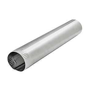 Lambro 229 Snap-Lock Pipe, 4 in Dia, 24 in L, 30 ga, Aluminum, Pack of 25