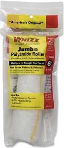 Whizz 60015 Roller Cover, 1/2 in Thick Nap, 6 in L, Polyamide Cover, 1/PK