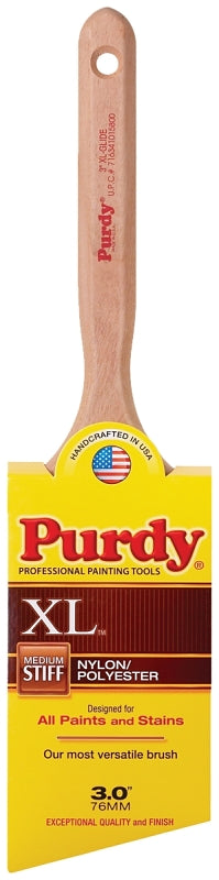 Purdy 152330 Trim Brush, Hardwood Handle, 3 in W, Nylon/Polyester Bristle, Fluted Handle