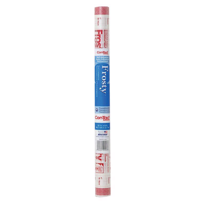 Con-Tact Diamond 9 ft. L X 18 in. W Clear Frosty Grid Privacy Film, Pack of 12