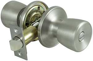 ProSource TS610V-PS Privacy Lockset, Tubular, Tulip Design, Stainless Steel
