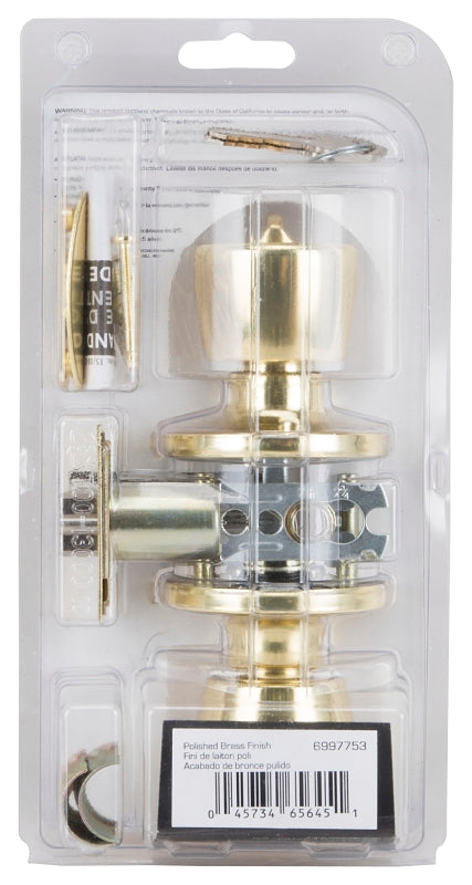ProSource TS700V-PS Entry Knob, Brass, KW1, KA3 Keyway, 3 Grade, Pack of 3