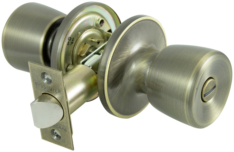 ProSource TS810V-PS Privacy Lockset, Tubular, Tulip Design, Brass