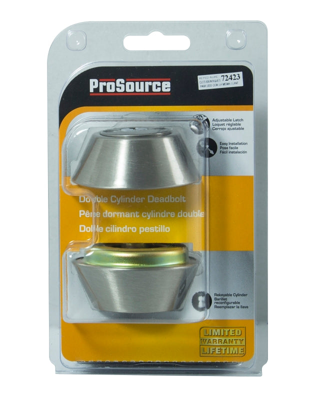 ProSource DBP2V-PS Keypad Lever Set, 3 Grade, Satin Nickel, 2-3/8 to 2-3/4 in Backset, KW1 Keyway, Pack of 3