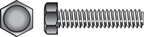 HILLMAN 3/8 in. D X 4 in. L Zinc Plated Steel Hex Tap Bolt 50 pk
