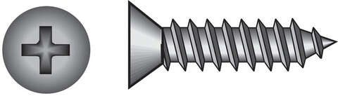 HILLMAN No. 4 X 5/8 in. L Phillips Flat Head Sheet Metal Screws 100 pk