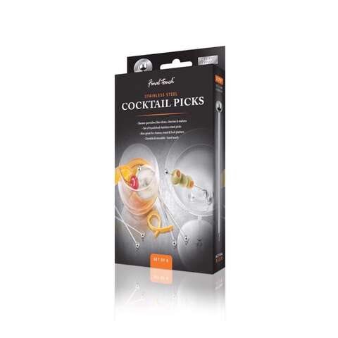 Final Touch Silver Stainless Steel Cocktail Picks