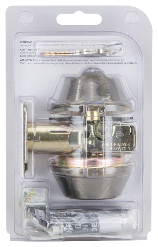 ProSource DB82V-PS Deadbolt, 3 Grade, Antique Brass, 2-3/8 to 2-3/4 in Backset, KW1 Keyway, 1-3/8 to 1-3/4 in Thick Door, Pack of 3