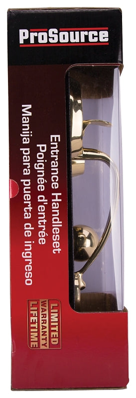ProSource S7731-PS Combination Lockset, Polished Brass, T3 Interior Handle, 3 Grade, Brass