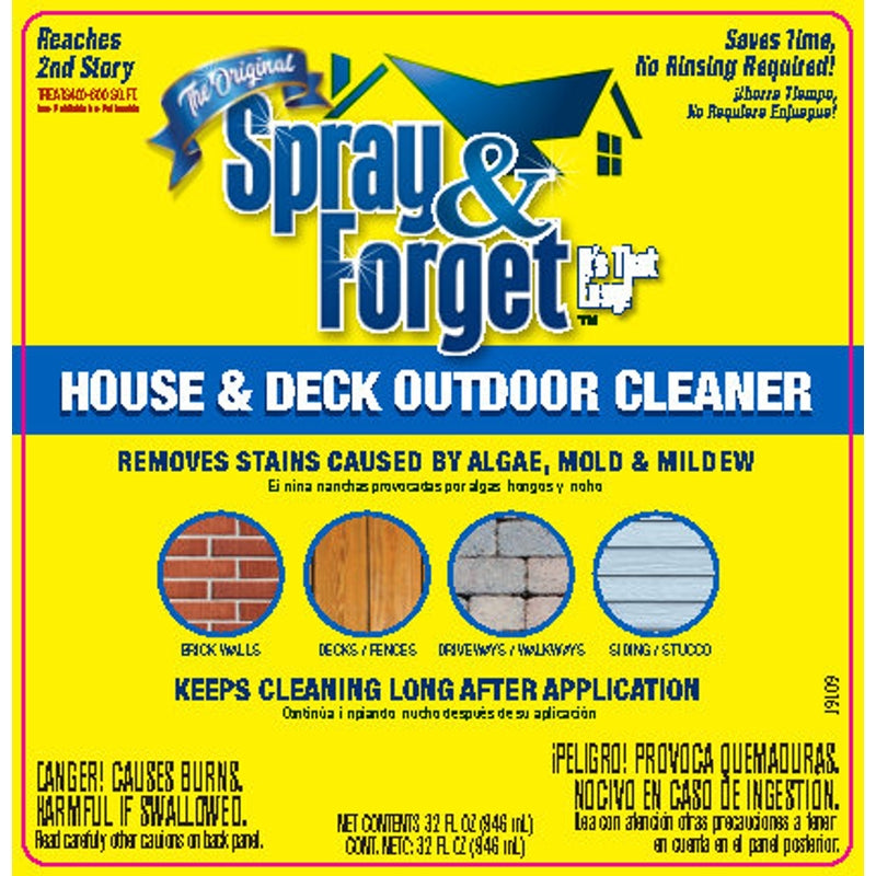 Spray & Forget House and Deck Cleaner 32 oz Liquid, Pack of 6