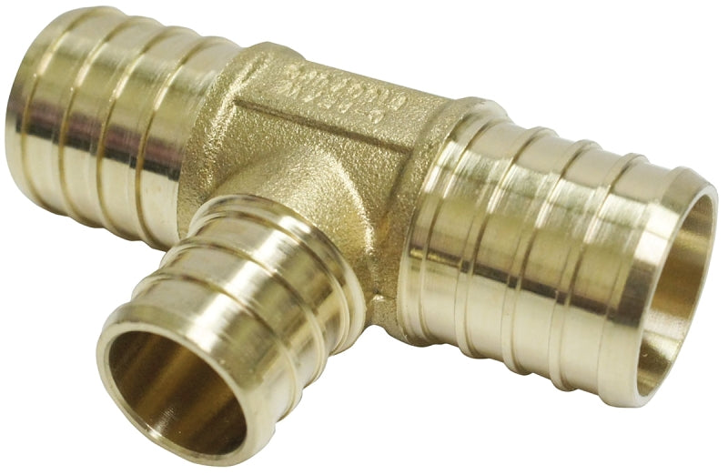 Apollo APXT1134 Tube Tee, 1 x 3/4 in, Barb, Brass