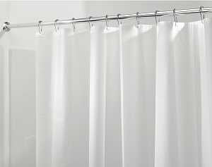 iDESIGN 12052 Shower Curtain/Liner, 72 in L, 72 in W, PEVA, Clear
