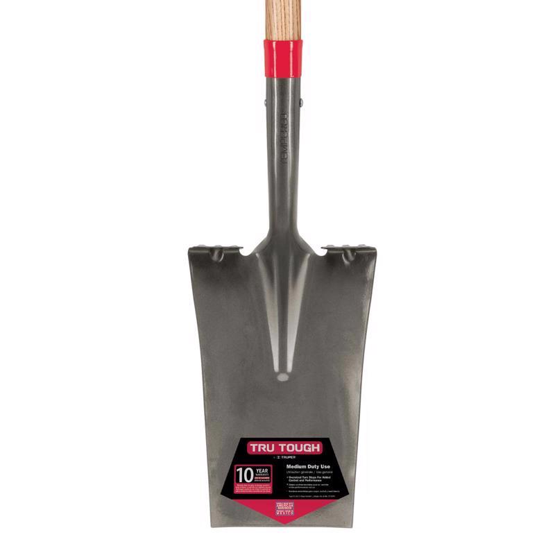 Truper Tru-Tough 41 in. Steel Square Garden Spade Wood Handle