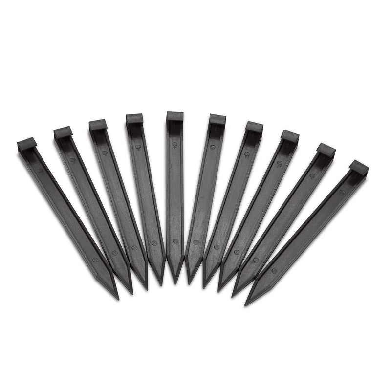 EasyFlex 10 in. L X 0.8 in. H Plastic Black Anchoring Spike, Pack of 10