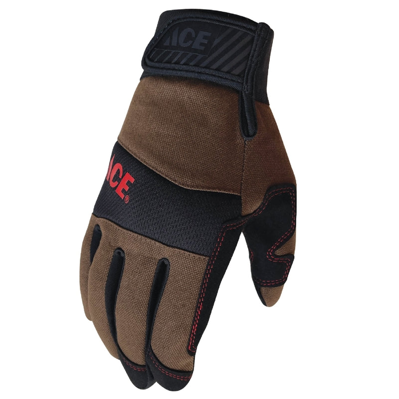 Ace General Purpose Gloves Black/Brown XL 1 pk