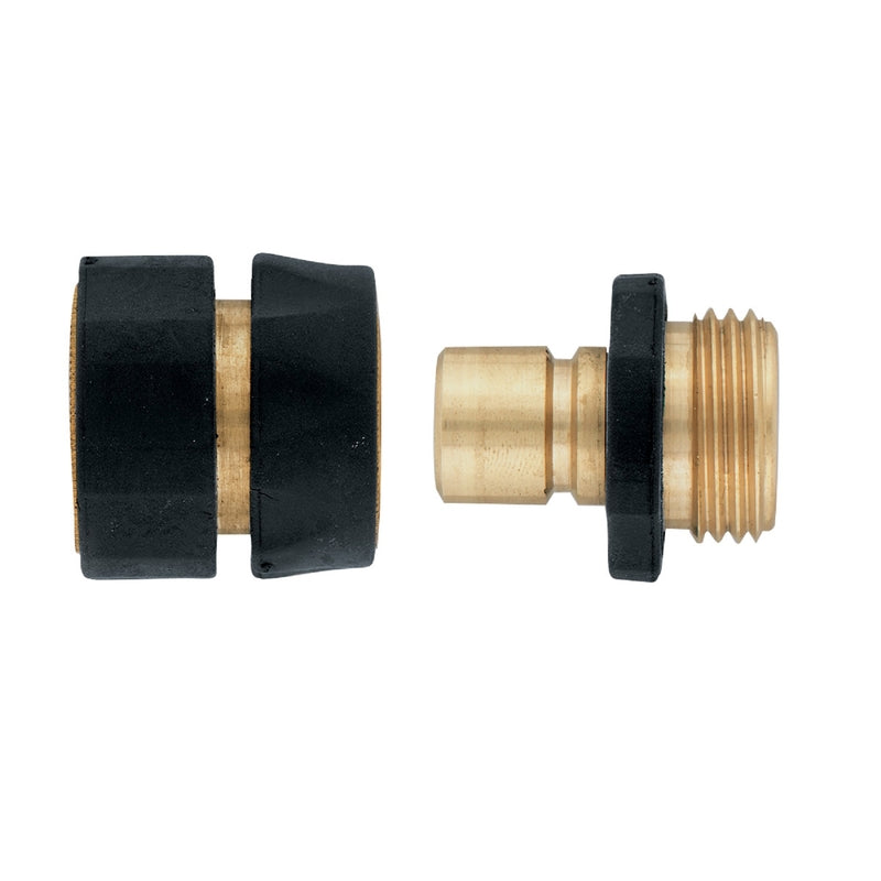 Orbit 3/4 in. Brass Threaded Female/Male Quick Connector Hose Set