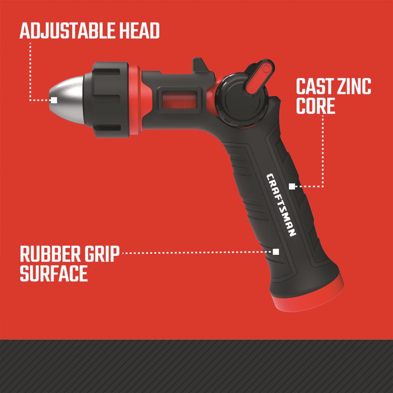 Craftsman 1 Pattern Adjustable Jet Stream Plastic Hose Nozzle