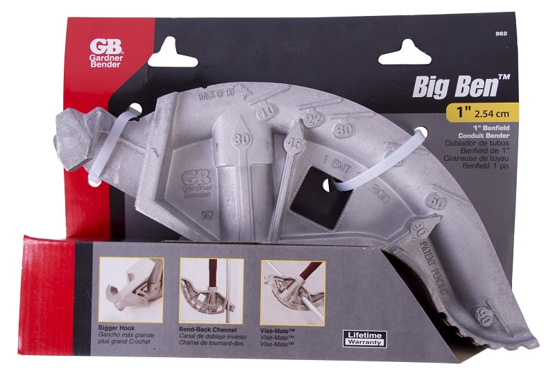 Gardner Bender BigBen Series 962 Hand Bender Head, 3/4 in Conduit, 1 in EMT