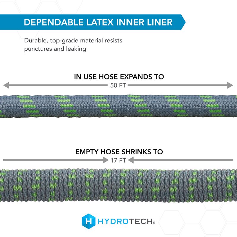 Hydrotech 5/8 in. D X 50 ft. L Medium Duty Professional Grade Expandable Lightweight Garden Hose, Pack of 3
