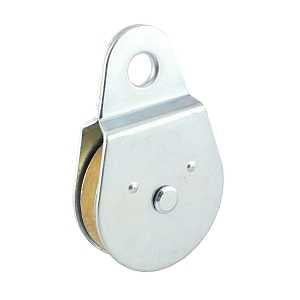 Baron 0172ZD-1-1/2 Pulley Block, Single Rigid Eye, 1-1/2 in Rope, 420 lb Working Load, Zinc