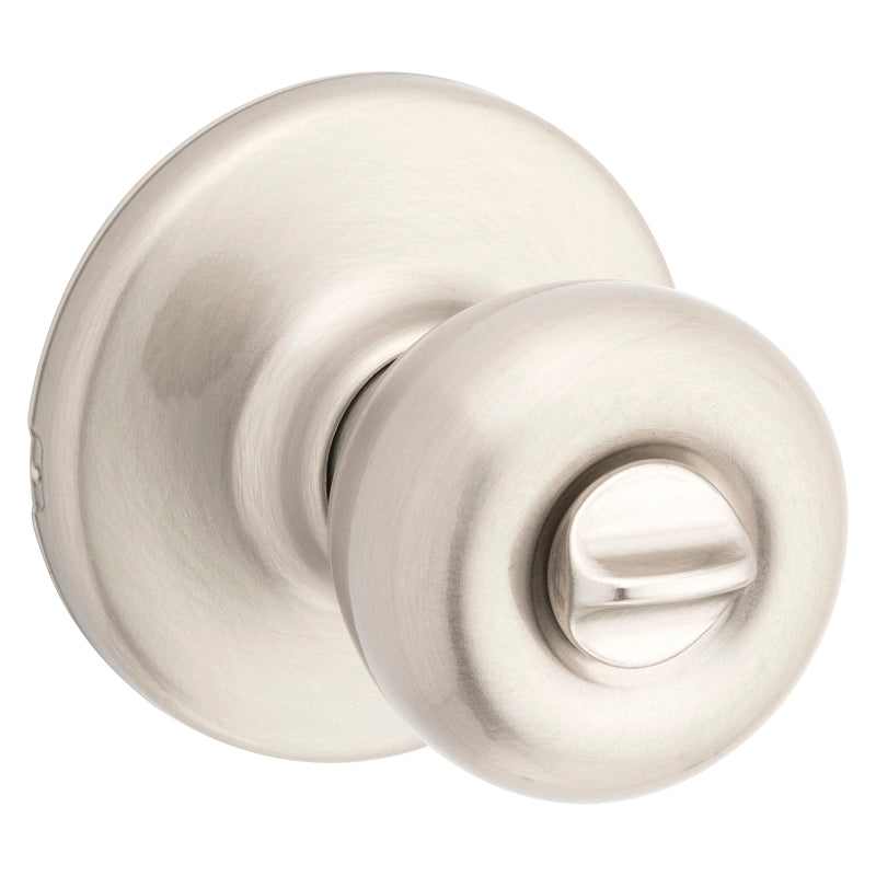 Kwikset 300T 15 CP Privacy Lockset, Satin Nickel, 1-7/8 in Dia Knob