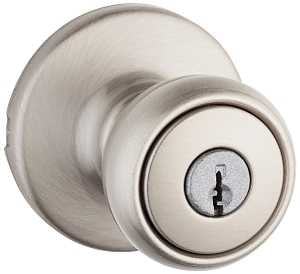 Kwikset 400T 15 CP Entry Knob, Knob Handle, Satin Nickel, Steel, 3 Grade