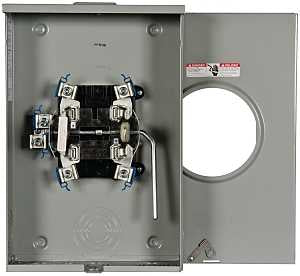 Siemens 40405-02MR Meter Socket, 1 -Phase, 200 A, 600 V, 5 -Jaw, Overhead, Underground Cable Entry