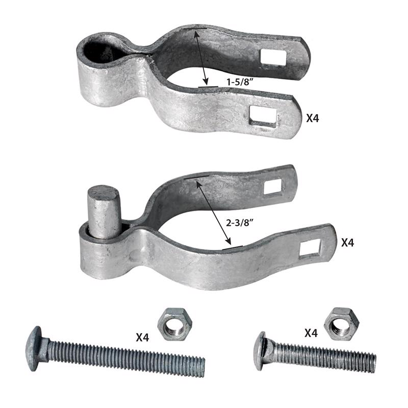 Yardlink Galvanized Steel Drive Gate Hardware Set 4 pk
