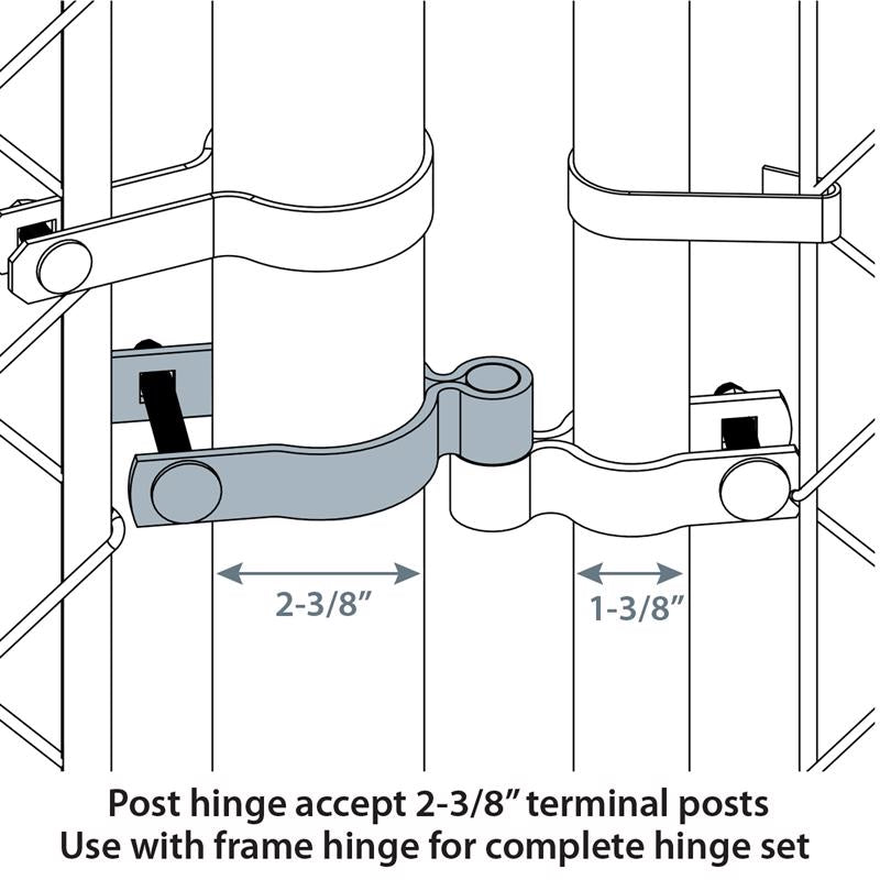 Yardlink Galvanized Steel Post Hinge 1 pk